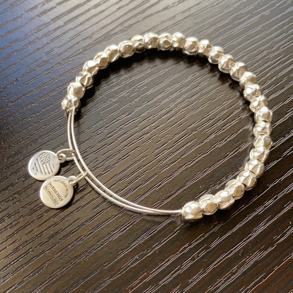 Alex and Ani silver beaded bracelet